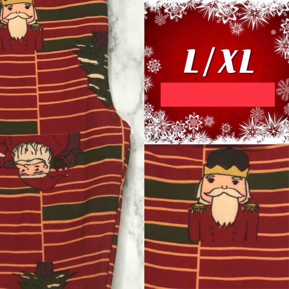 LuLaRoe Holiday Kids Leggings L/XL